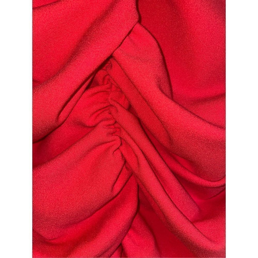 Ruched Tie It Down Crepe Mini Dress - Picture 11 of 16